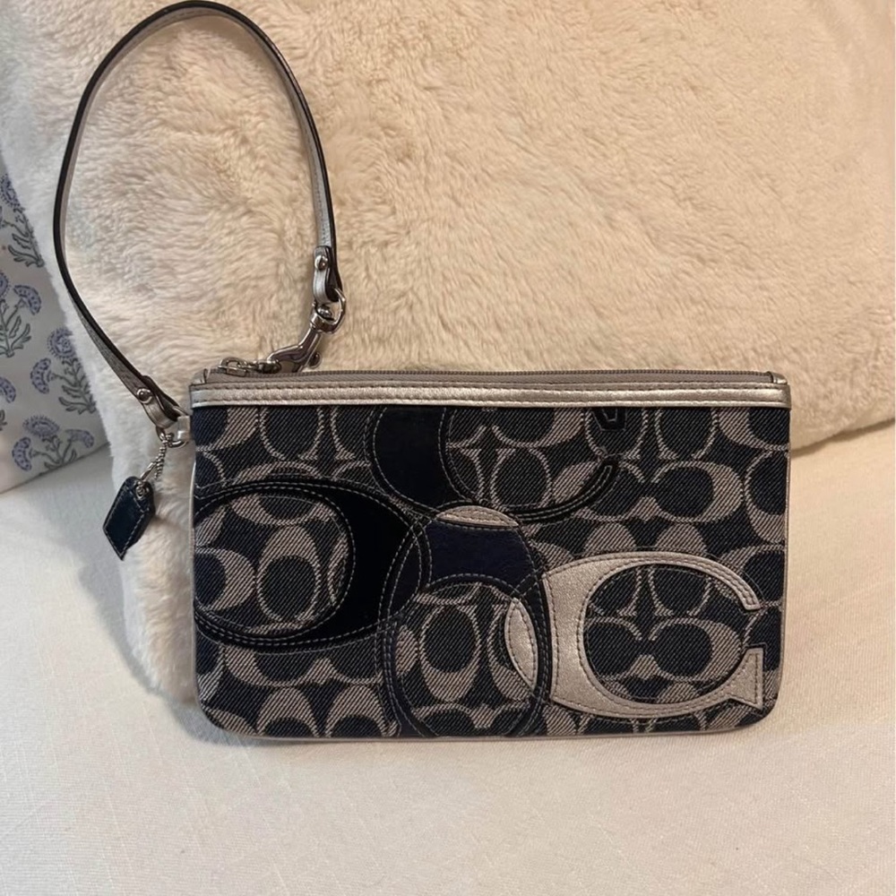 Coach Denim Wristlet